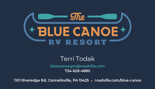 The Blue Canoe - Business Cards GM Terri Todak