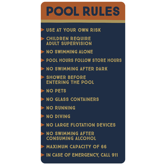 Ridge Rider - Pool Rules Maximum Capacity 66