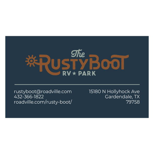 The Rusty Boot Business Cards