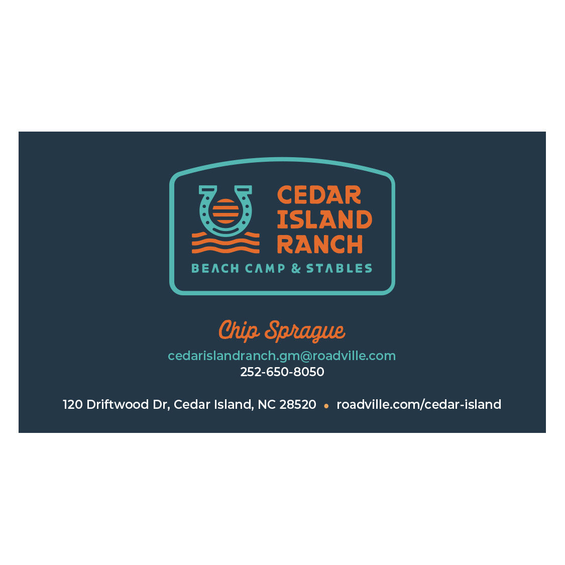 Cedar Island Ranch Business Cards - Chip Sprague