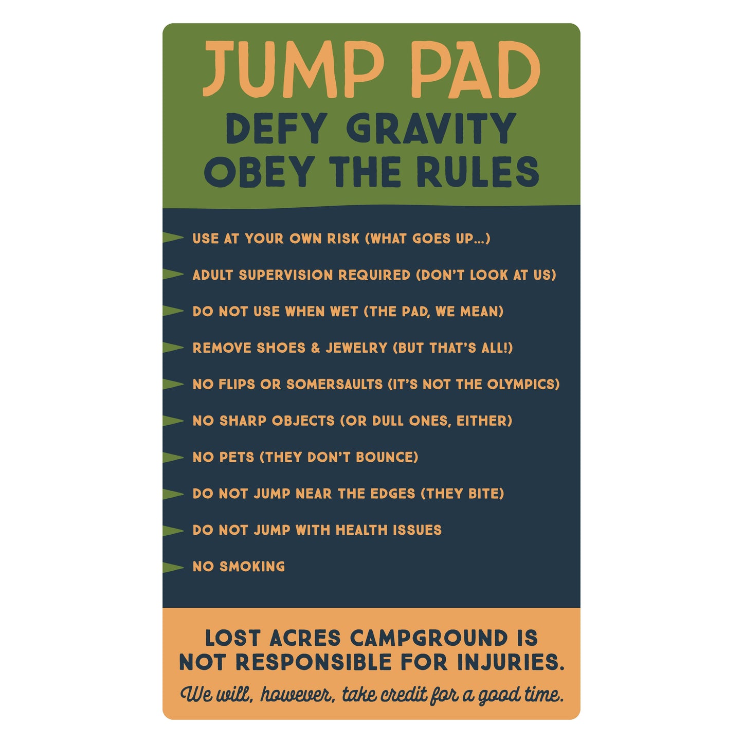 Lost Acres - Jumping Pad Rules