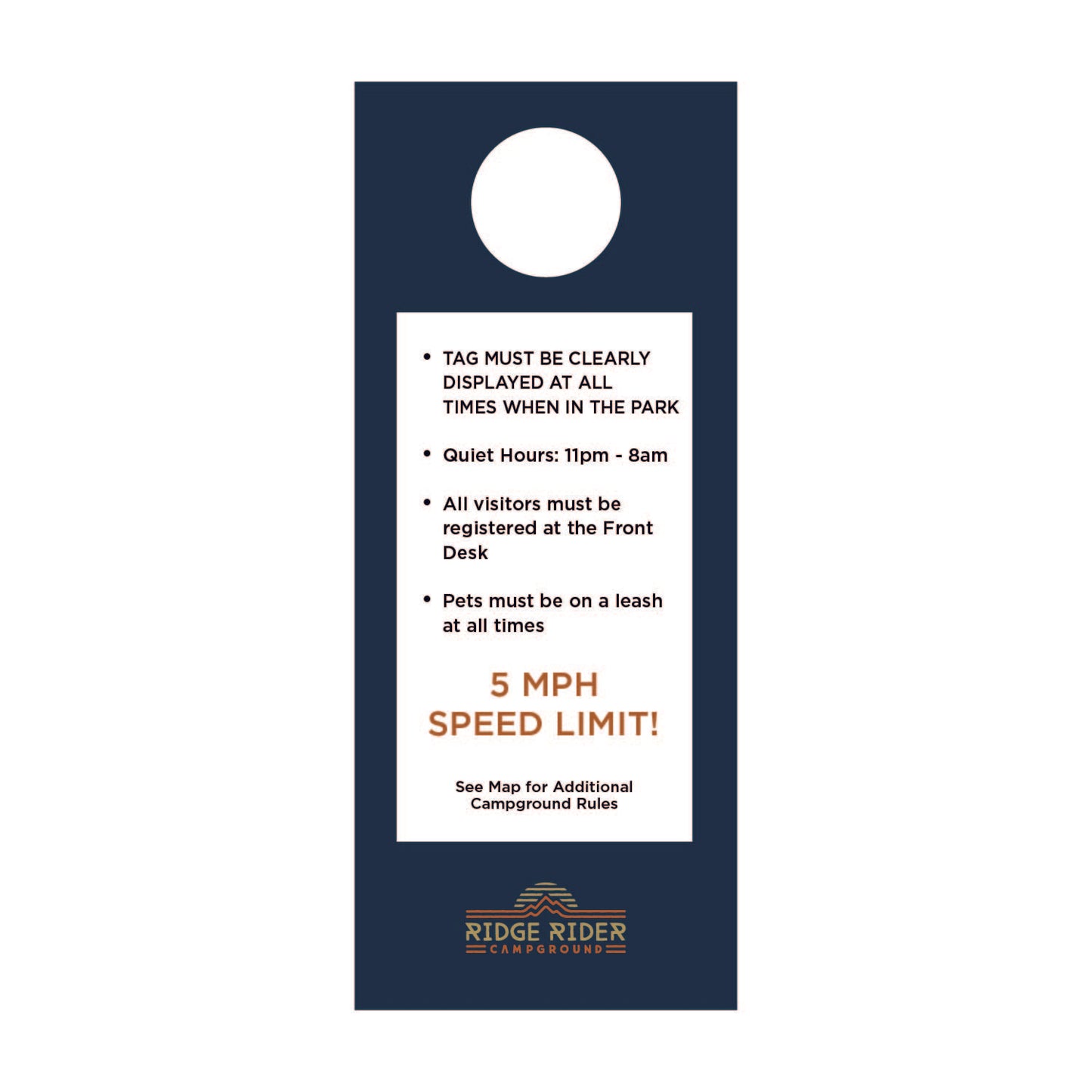 Ridge Rider Mirror Tag - Blue