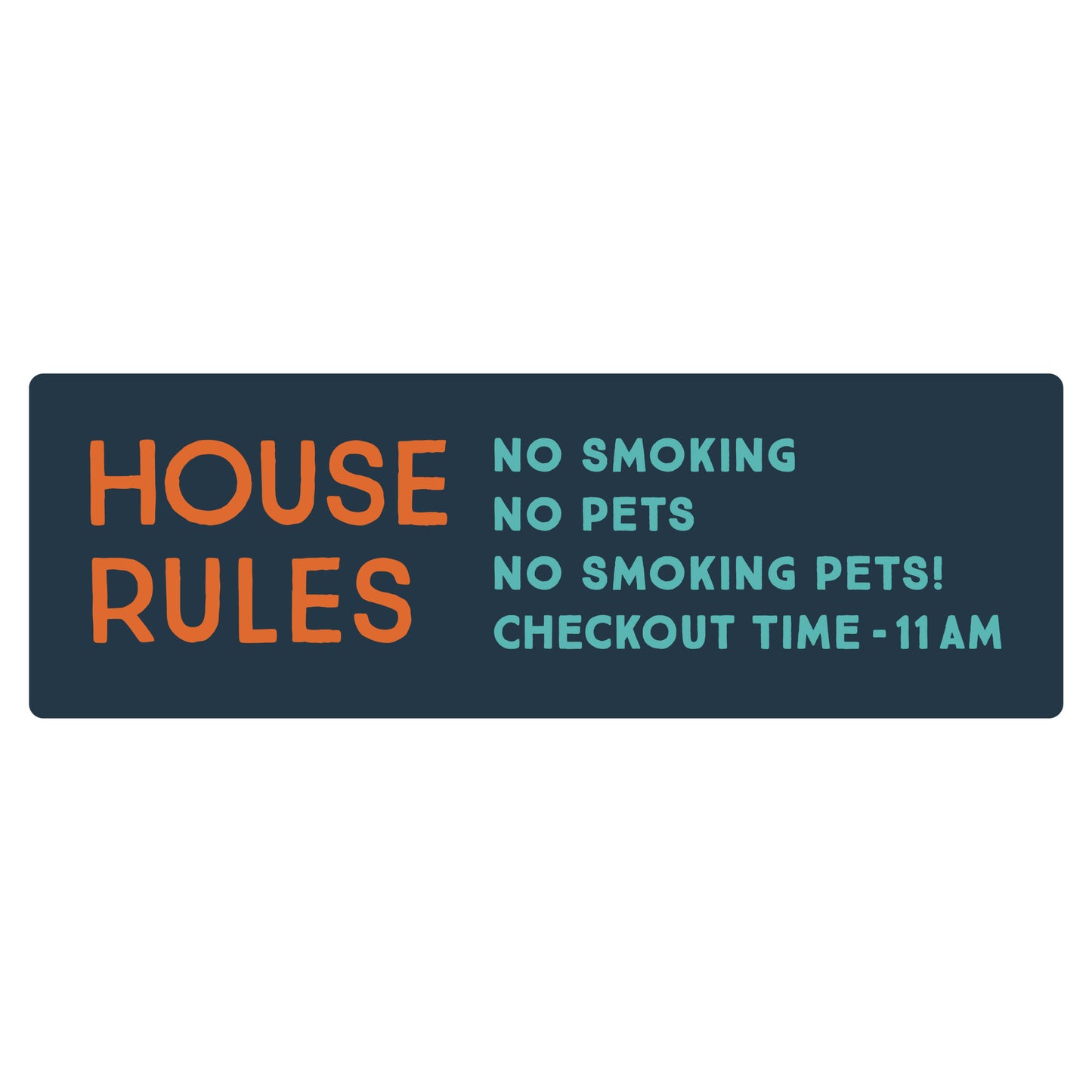 Cedar Island Ranch - House Rules - No Dishes