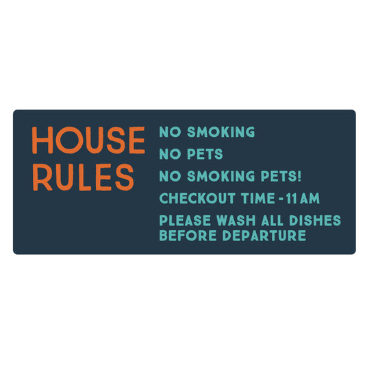 Cedar Island Ranch - House Rules - With Dishes