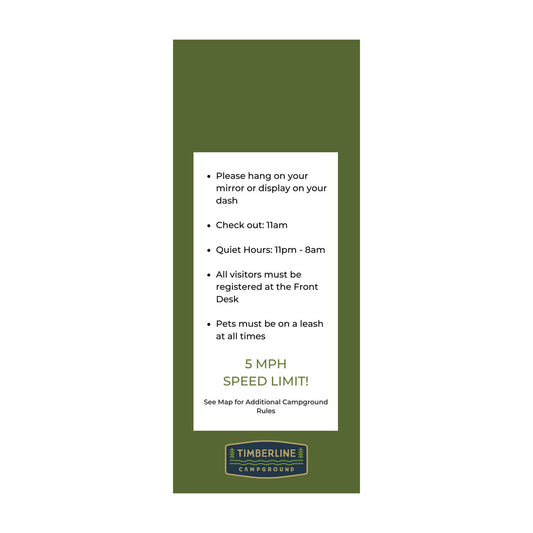 Timberline Mirror Tag - Green