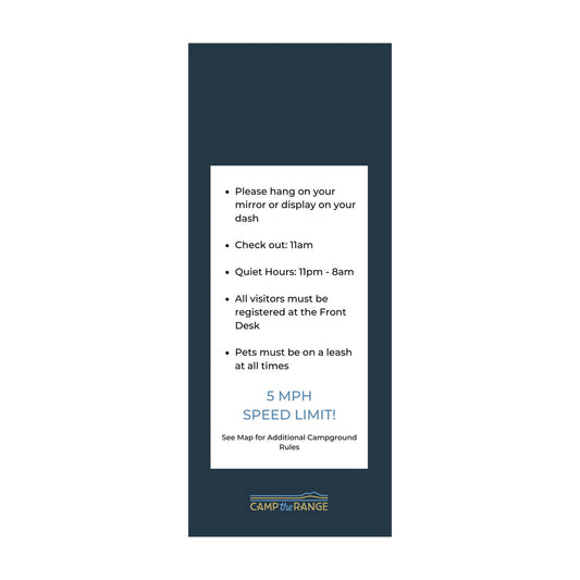 Camp The Range Mirror Tag - Blue