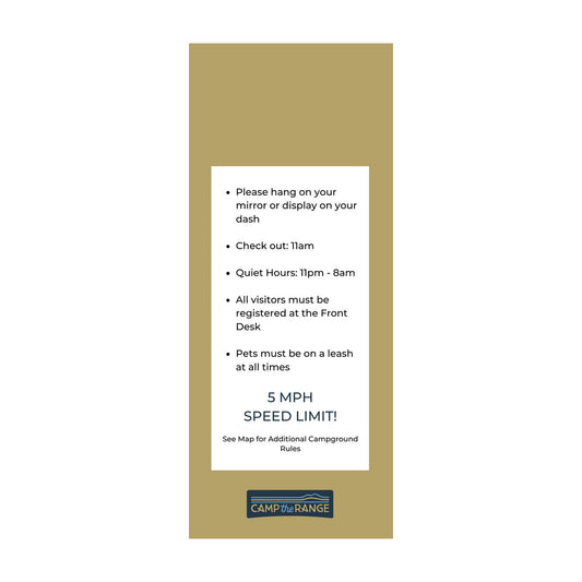 Camp The Range Mirror Tag - Tan