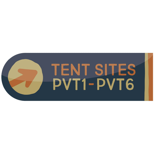 Ridge Rider - Tent Site PVT1-PVT6 Right Diagonal Arrow